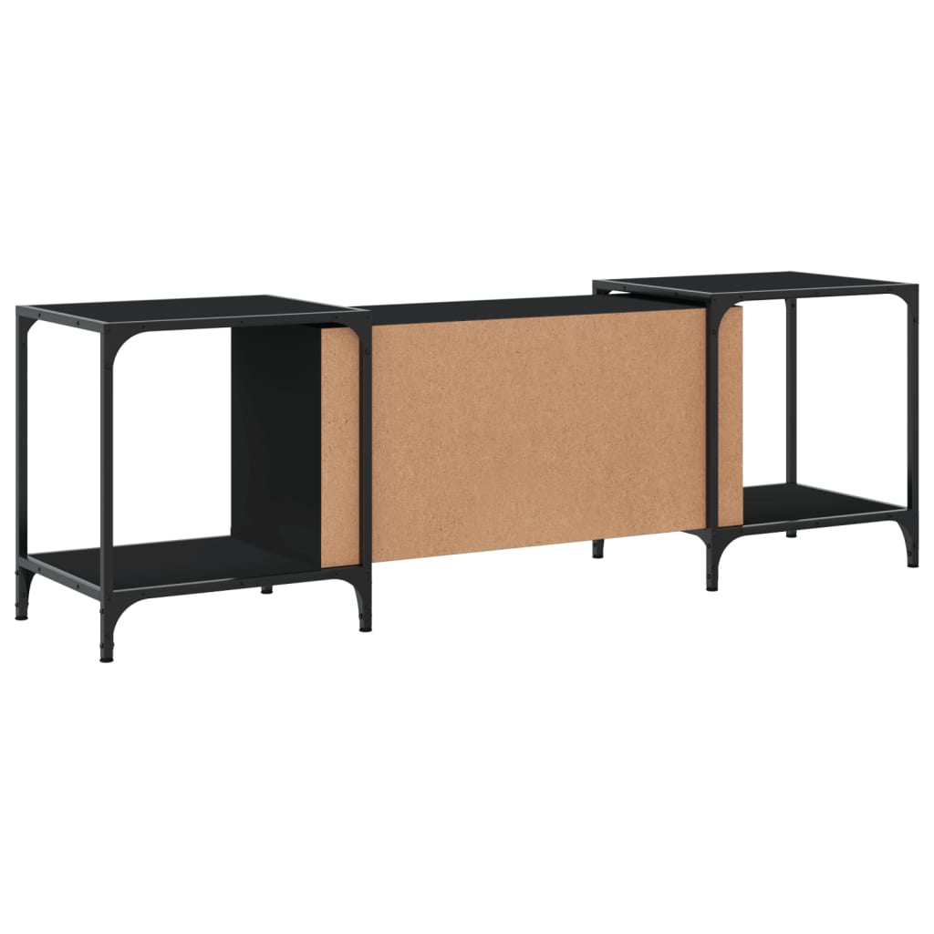 vidaXL TV-Schrank Schwarz 153x37x50 cm Holzwerkstoff