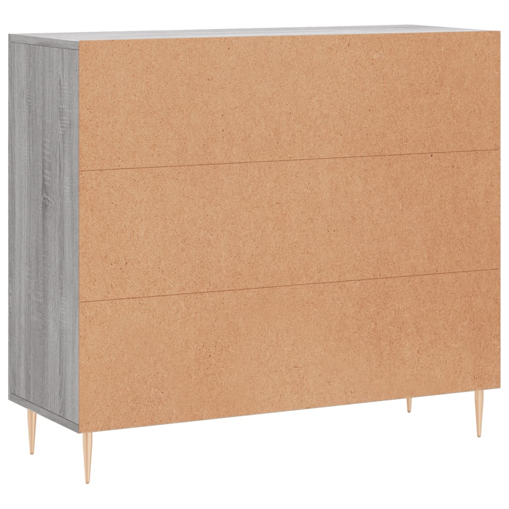 vidaXL Sideboard Grau Sonoma 90x34x80 cm Holzwerkstoff