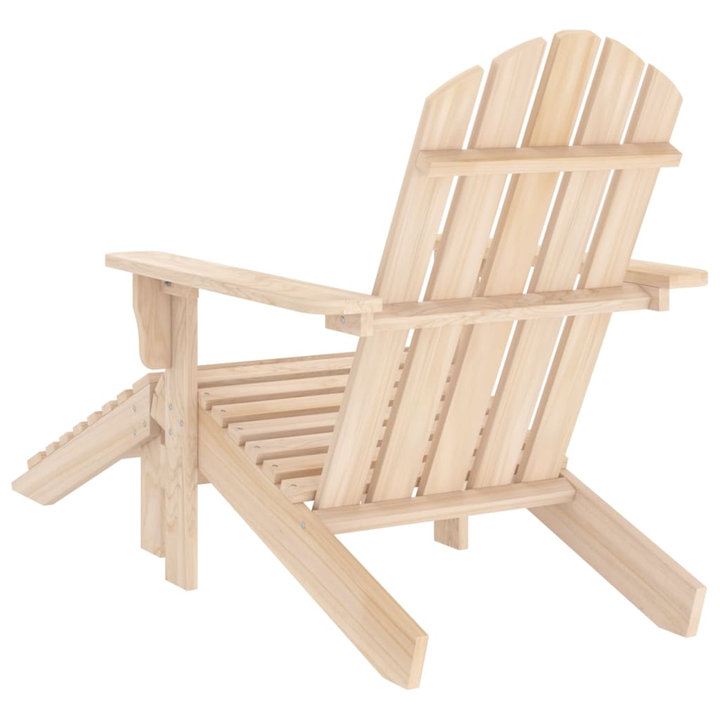 vidaXL Adirondack-Gartenstuhl mit Fußteil Massivholz Tanne