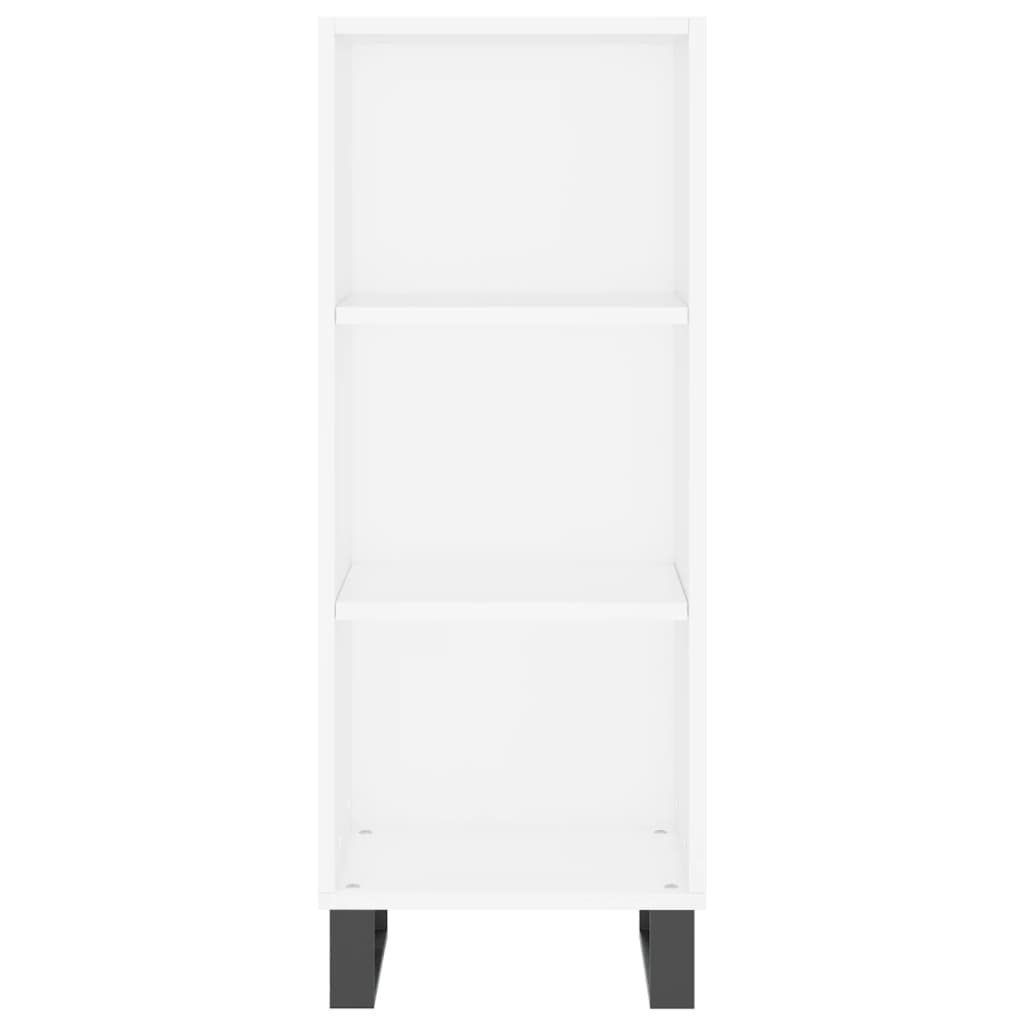 vidaXL Highboard Hochglanz-Weiß 34,5x32,5x180 cm Holzwerkstoff