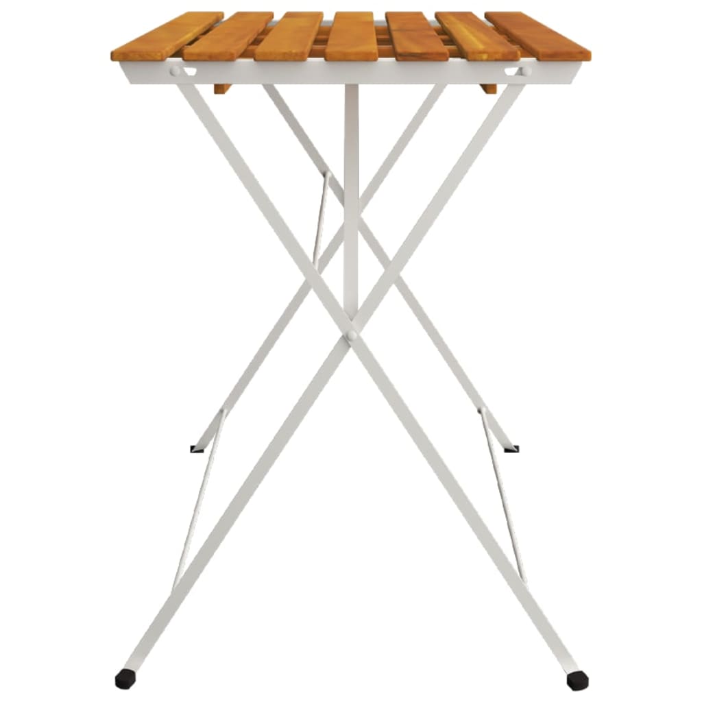 vidaXL Bistrotisch Klappbar 100x54x71 cm Massivholz Akazie und Stahl