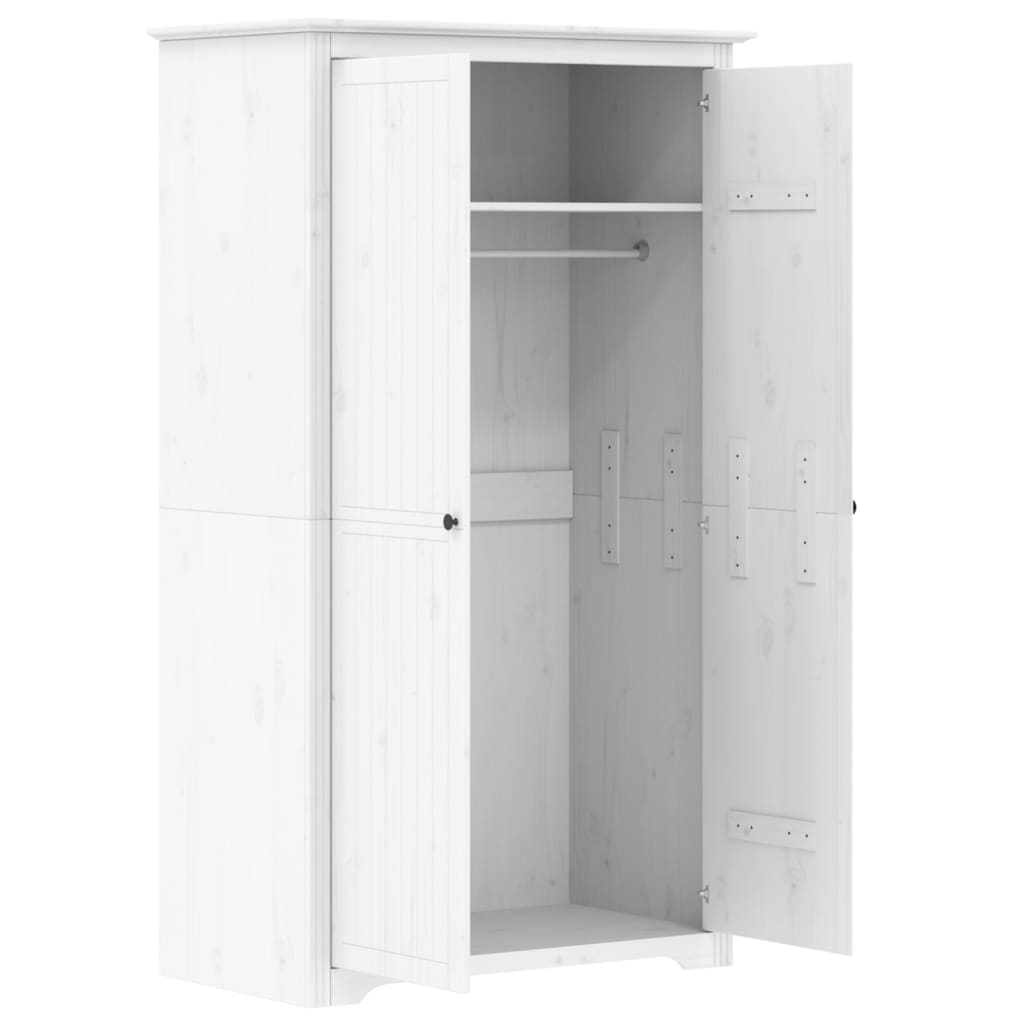 vidaXL Kleiderschrank BODO Weiß 99x53,5x173 cm Massivholz Kiefer