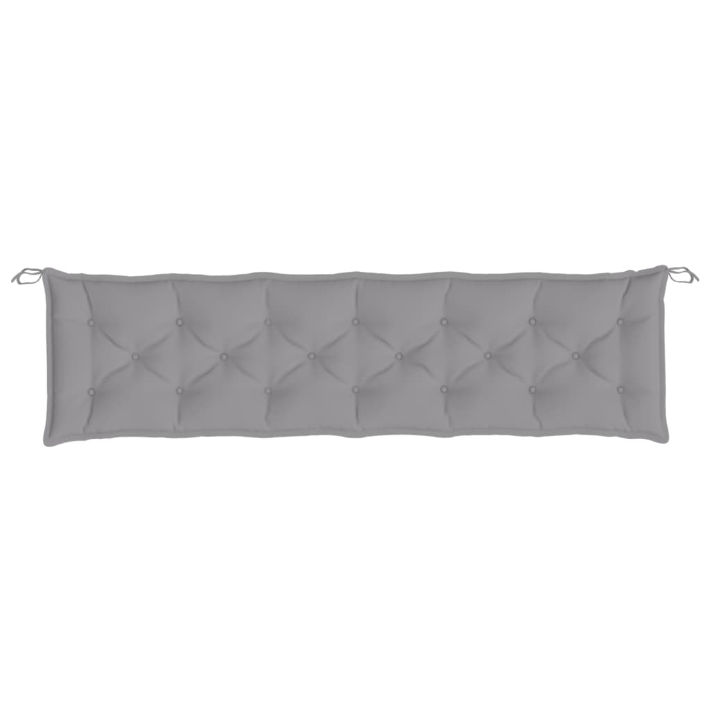 vidaXL Gartenbank-Auflage Grau 200x50x7 cm Oxford-Gewebe