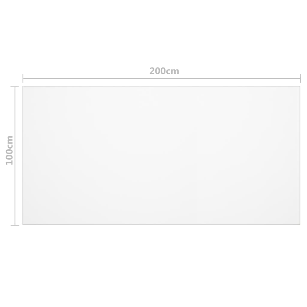 vidaXL Tischfolie Transparent 200x100 cm 2 mm PVC