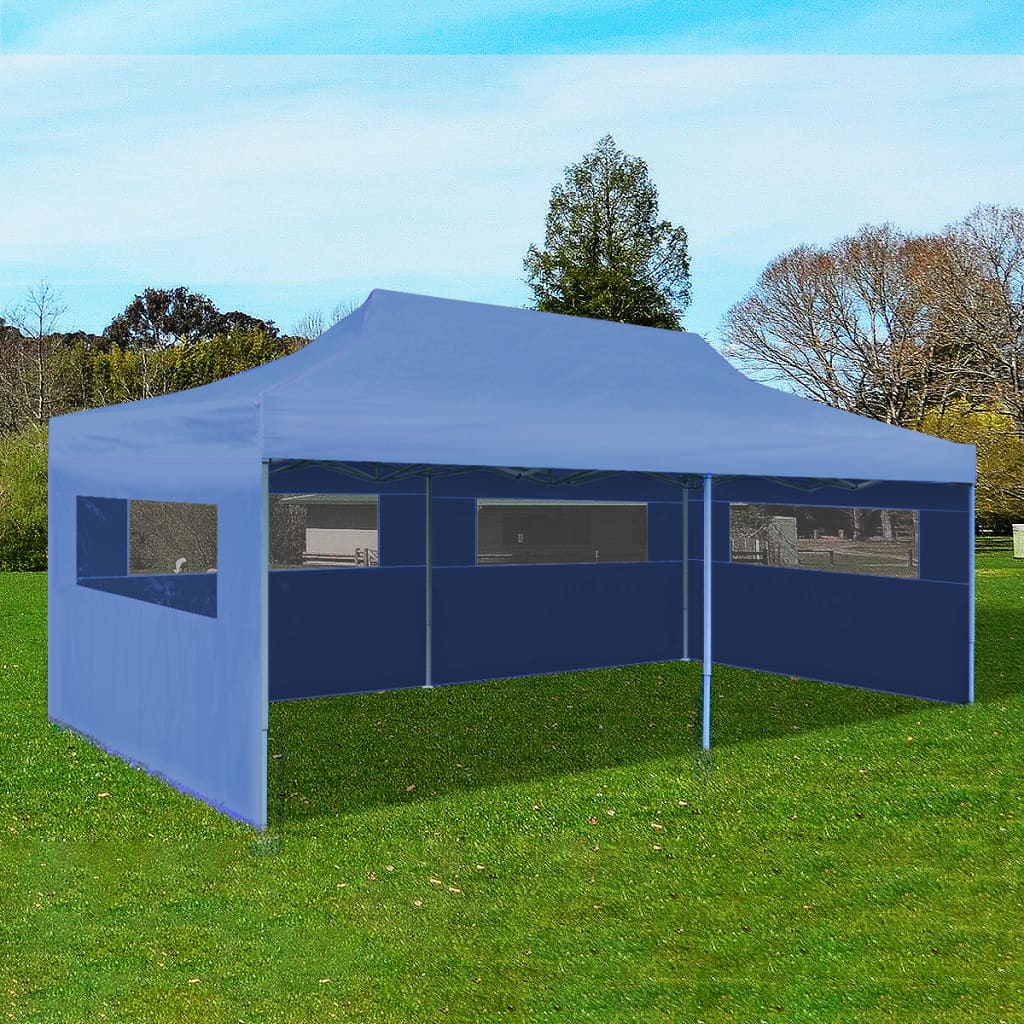 vidaXL Pop-Up-Partyzelt Faltbar Blau 3×6 m