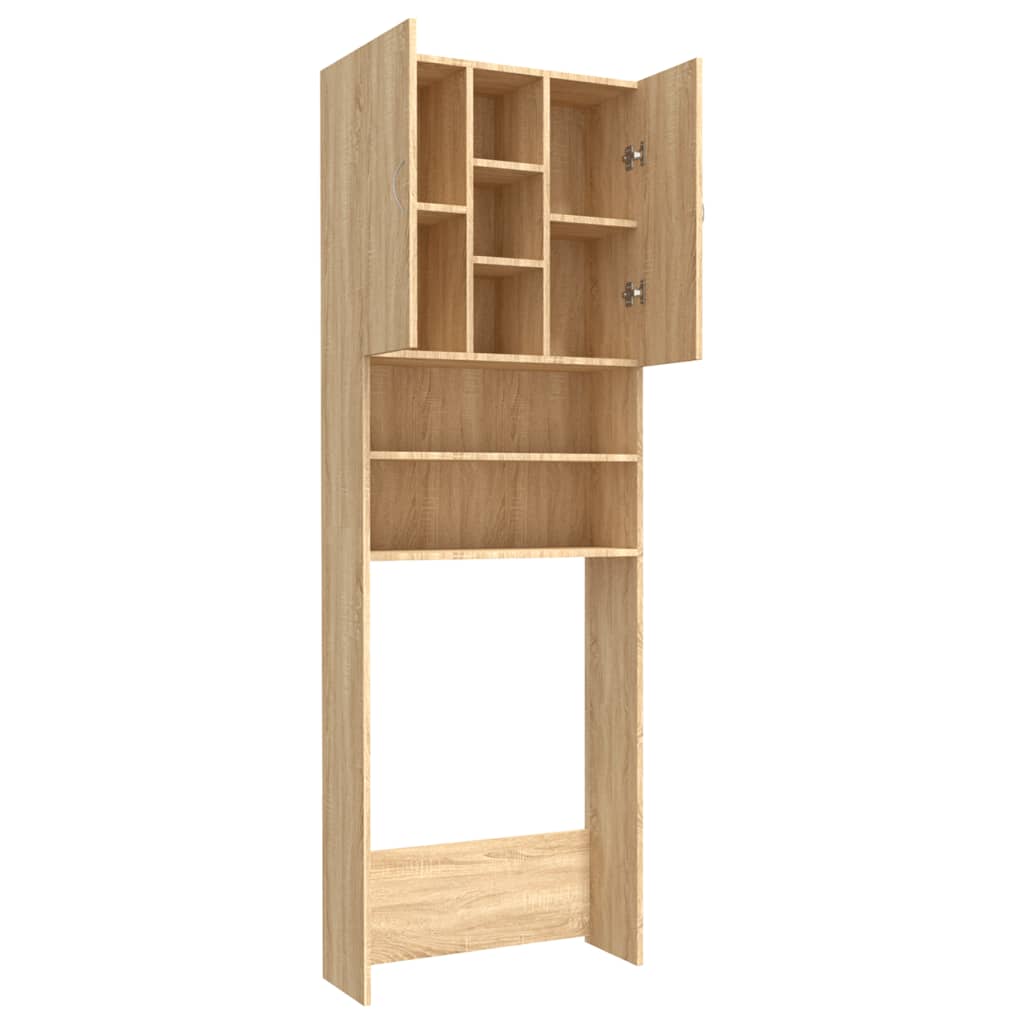 vidaXL Waschmaschinenschrank Sonoma-Eiche 64x25,5x190 cm