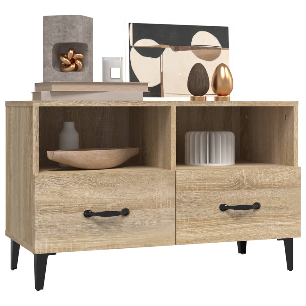 vidaXL TV-Schrank Sonoma-Eiche 80x36x50 cm Holzwerkstoff