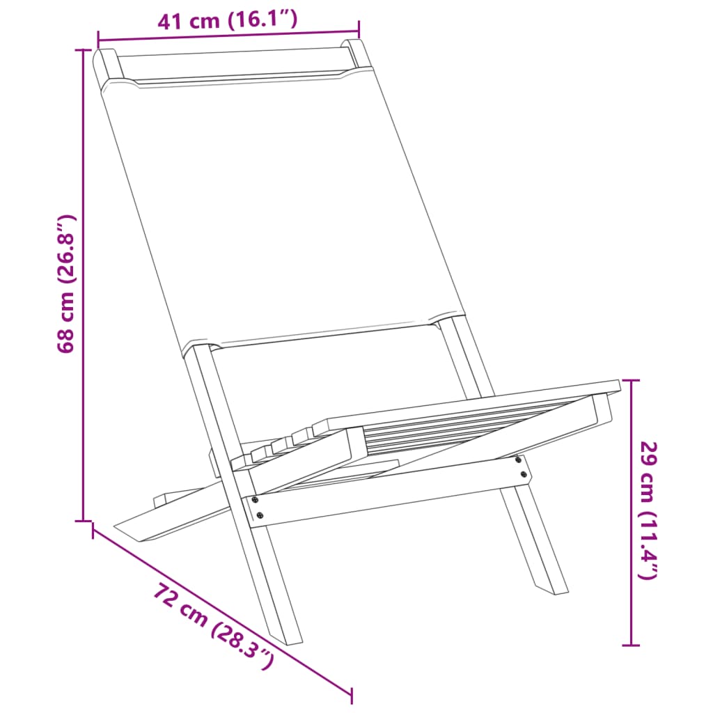 vidaXL Gartenstühle 2 Stk. Weiß Massivholz Akazie & Stoff