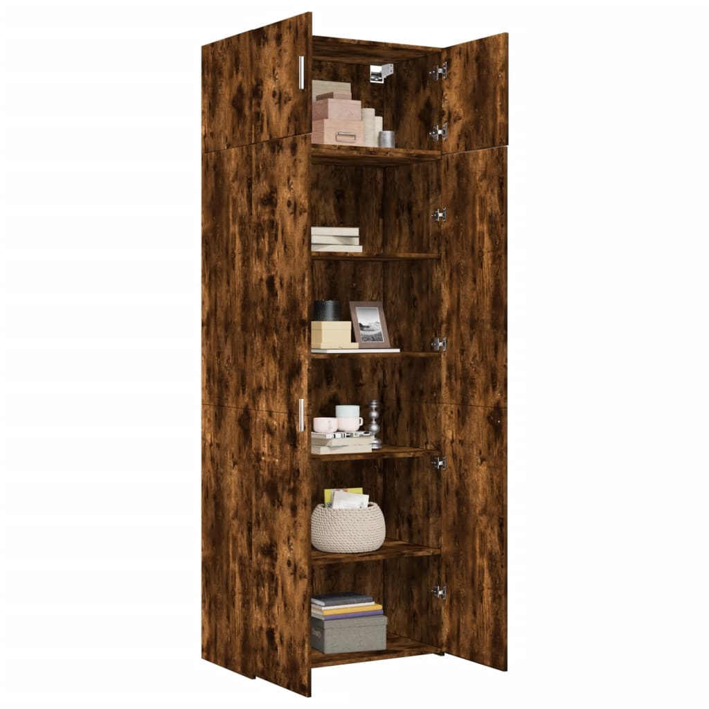 vidaXL Hochschrank Räuchereiche 80x42,5x225 cm Holzwerkstoff