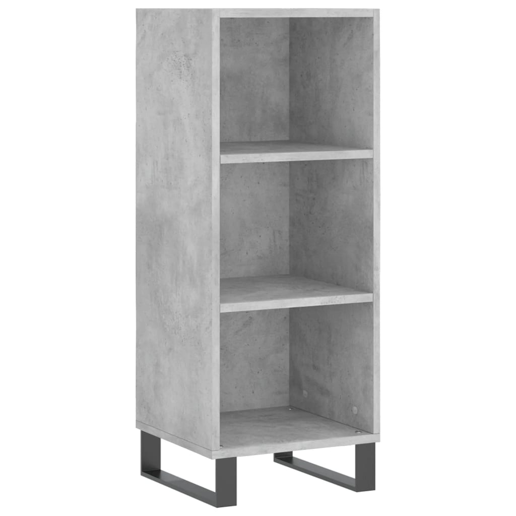 vidaXL Highboard Betongrau 34,5x32,5x180 cm Holzwerkstoff