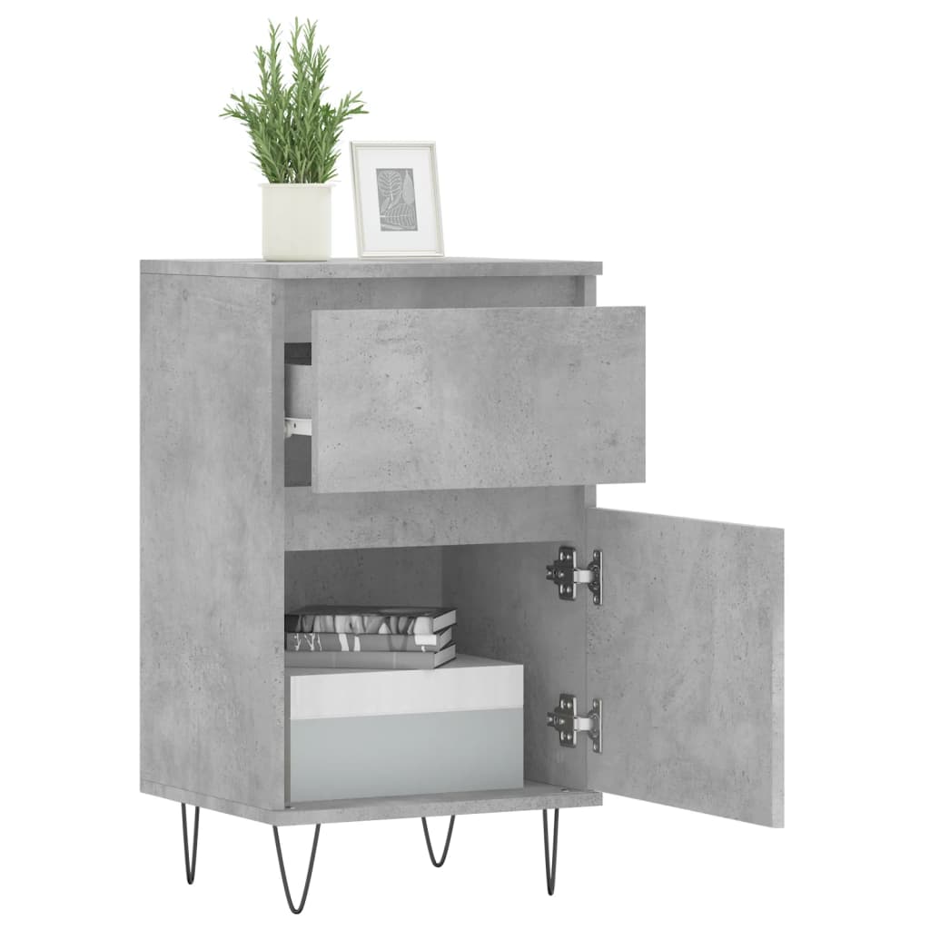 vidaXL Sideboards 2 Stk. Betongrau 40x35x70 cm Holzwerkstoff