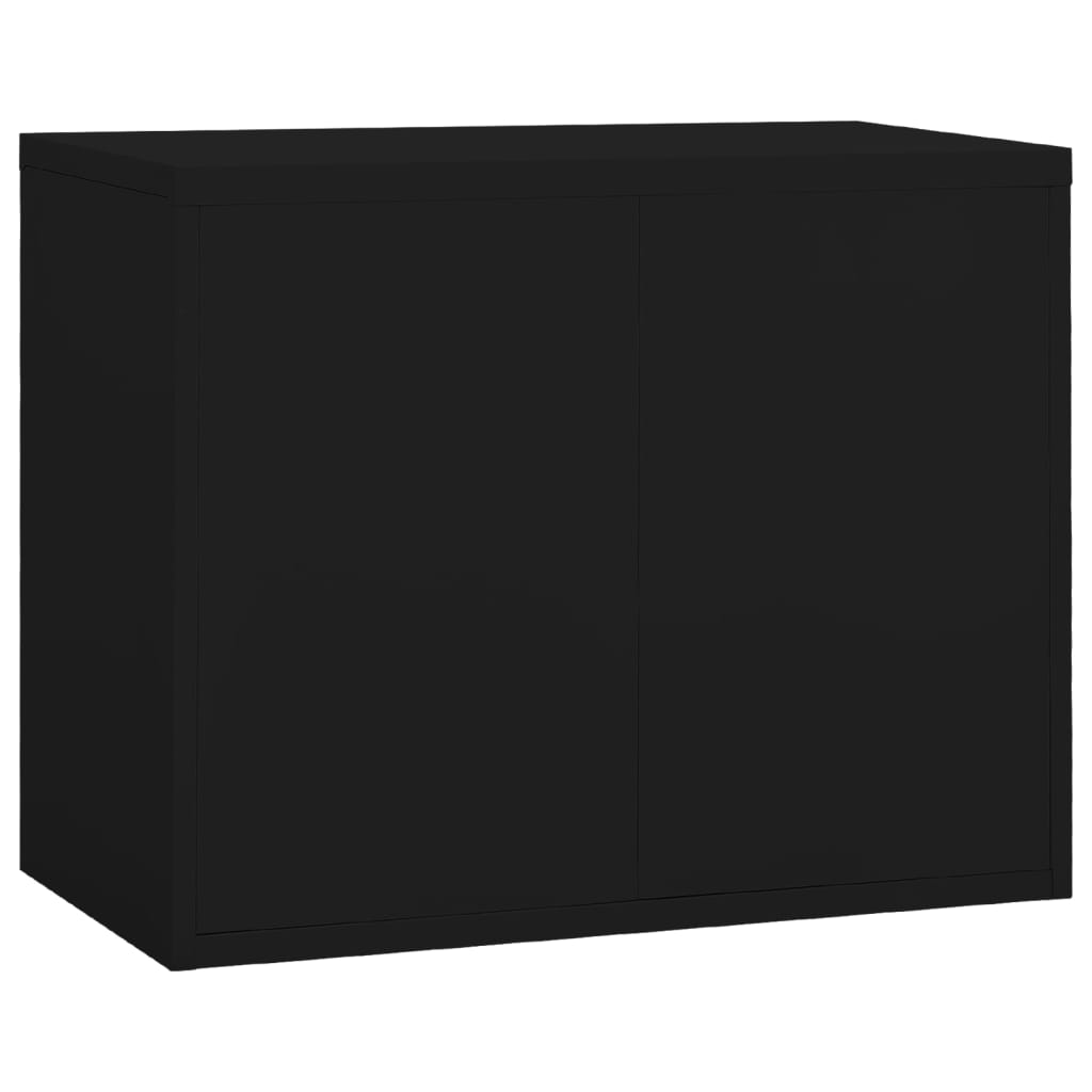 vidaXL Aktenschrank Schwarz 90x46x72,5 cm Stahl