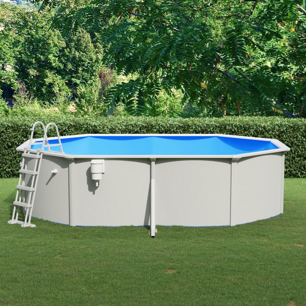 vidaXL Pool mit Sicherheitsleiter 490x360x120 cm