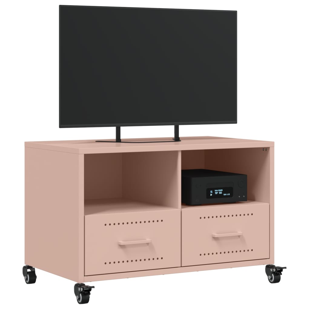 vidaXL TV-Schrank Rosa 68x39x43,5 cm Stahl