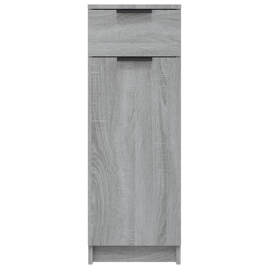 vidaXL Badschrank Grau Sonoma 32x34x90 cm Holzwerkstoff