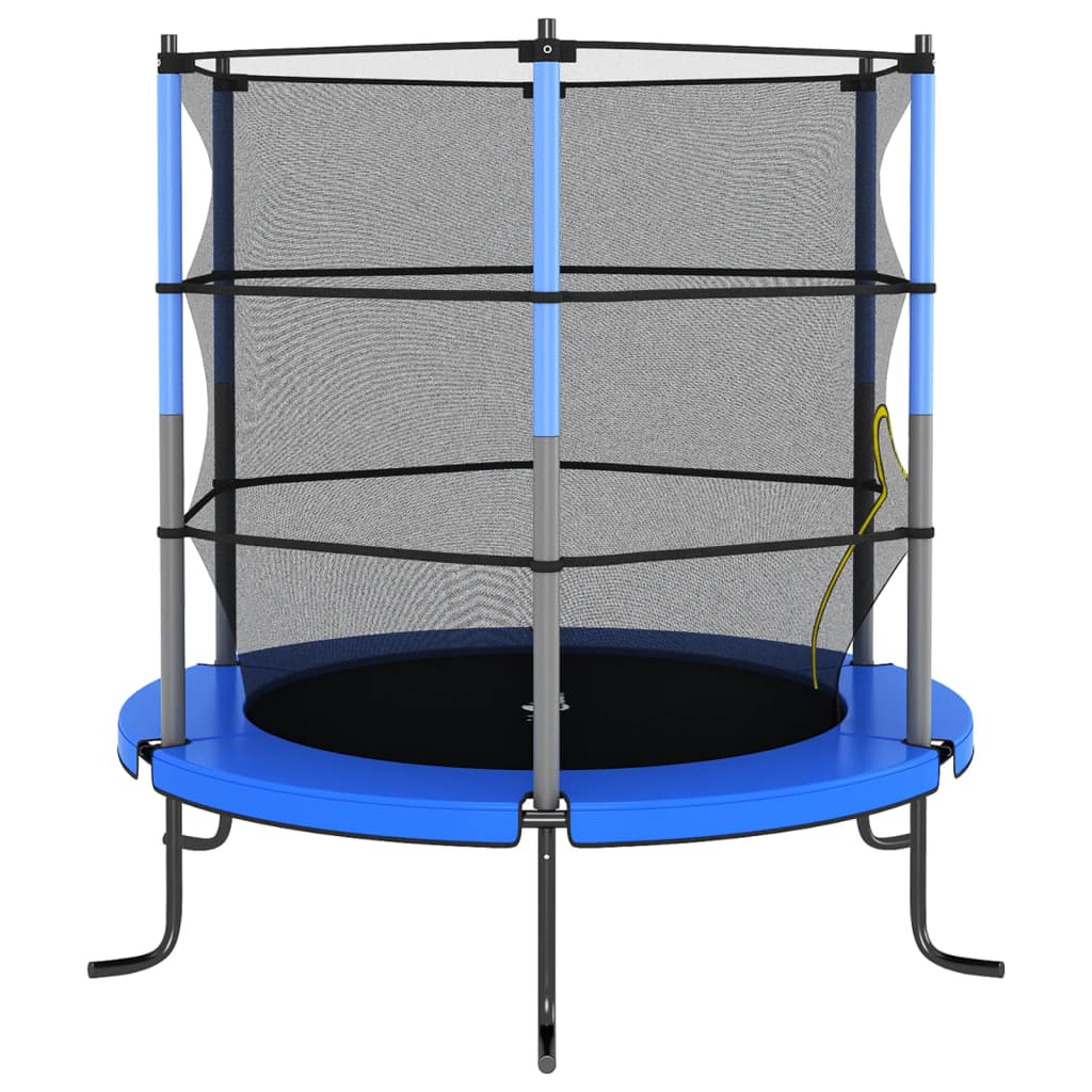 vidaXL Trampolin mit Sicherheitsnetz Rund 140x160 cm Blau