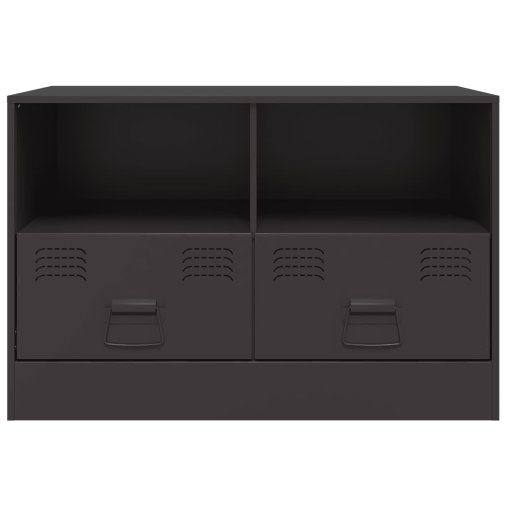 vidaXL TV-Schrank Schwarz 67x39x44 cm Stahl