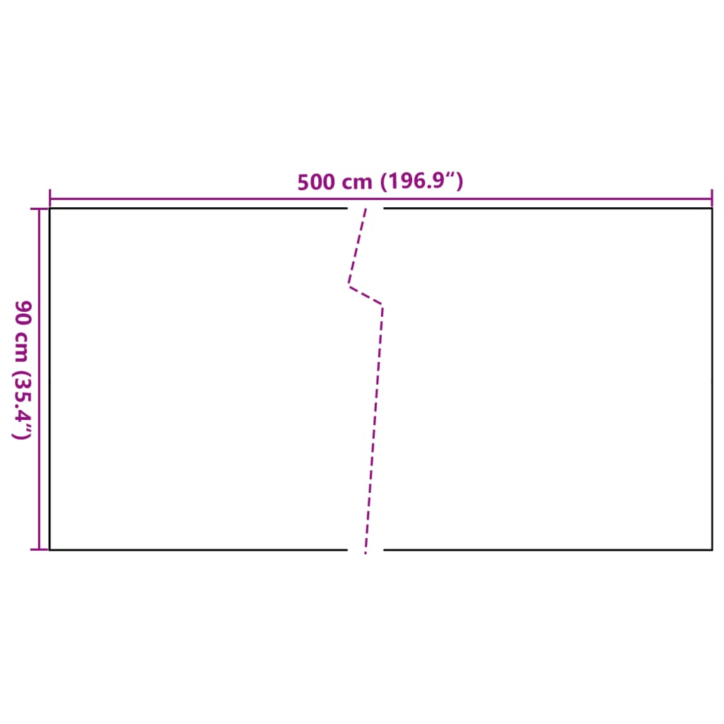 vidaXL Balkon-Sichtschutz Weiß 500x90 cm Poly Rattan