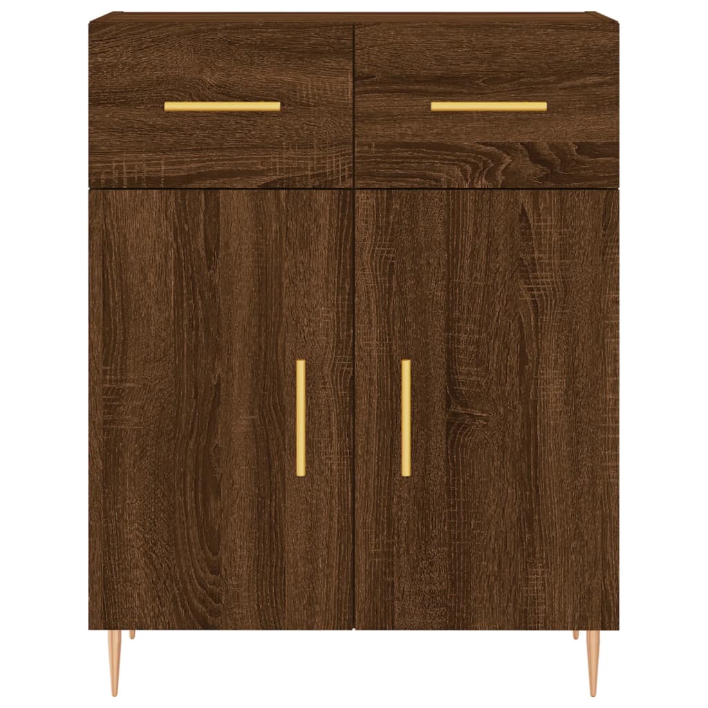 vidaXL Highboard Braun Eichen-Optik 69,5x34x180 cm Holzwerkstoff