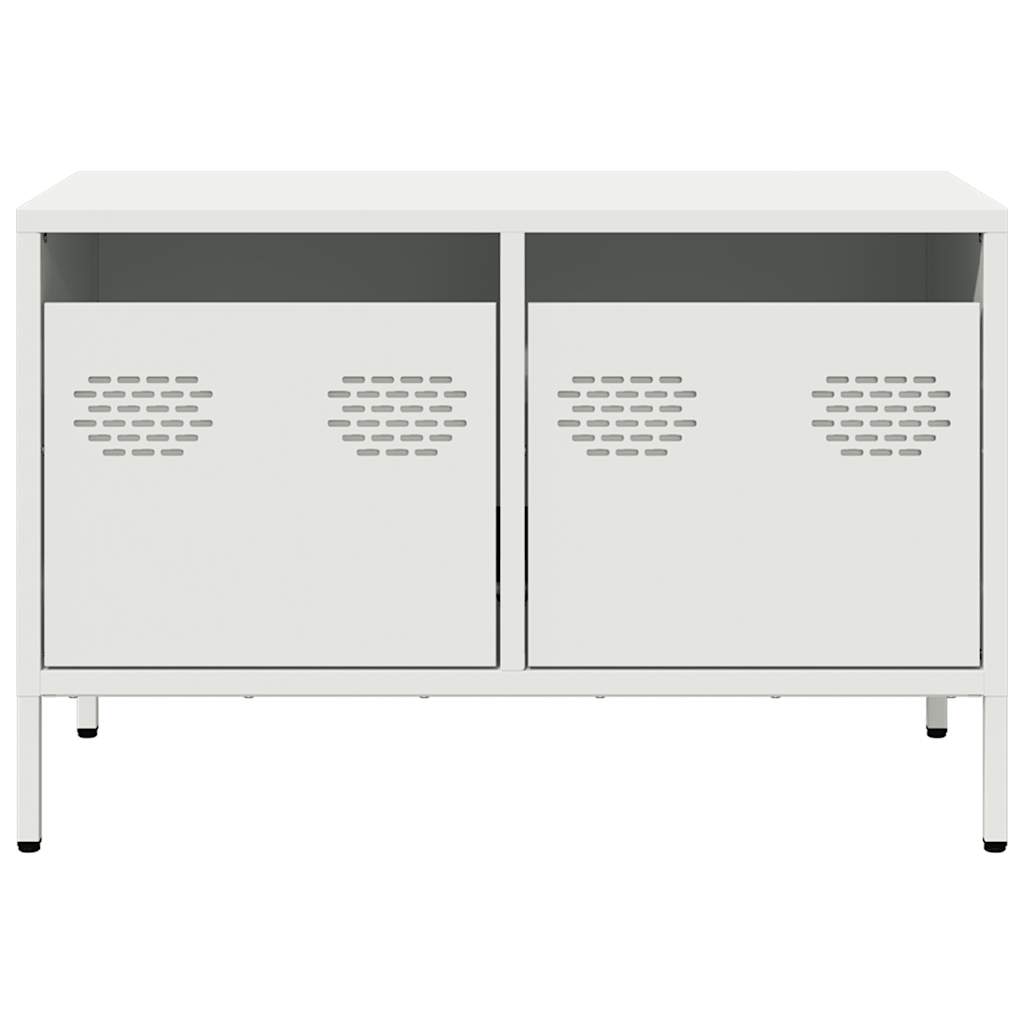 vidaXL TV-Schrank Weiß 68x39x43,5 cm Kaltgewalzter Stahl