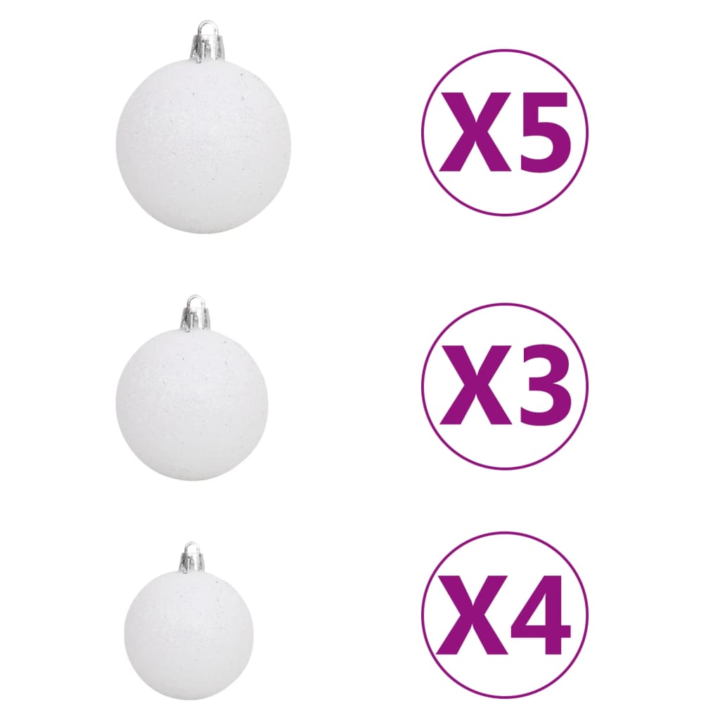 vidaXL Künstlicher Weihnachtsbaum Beleuchtung & Kugeln Gold 150 cm PET