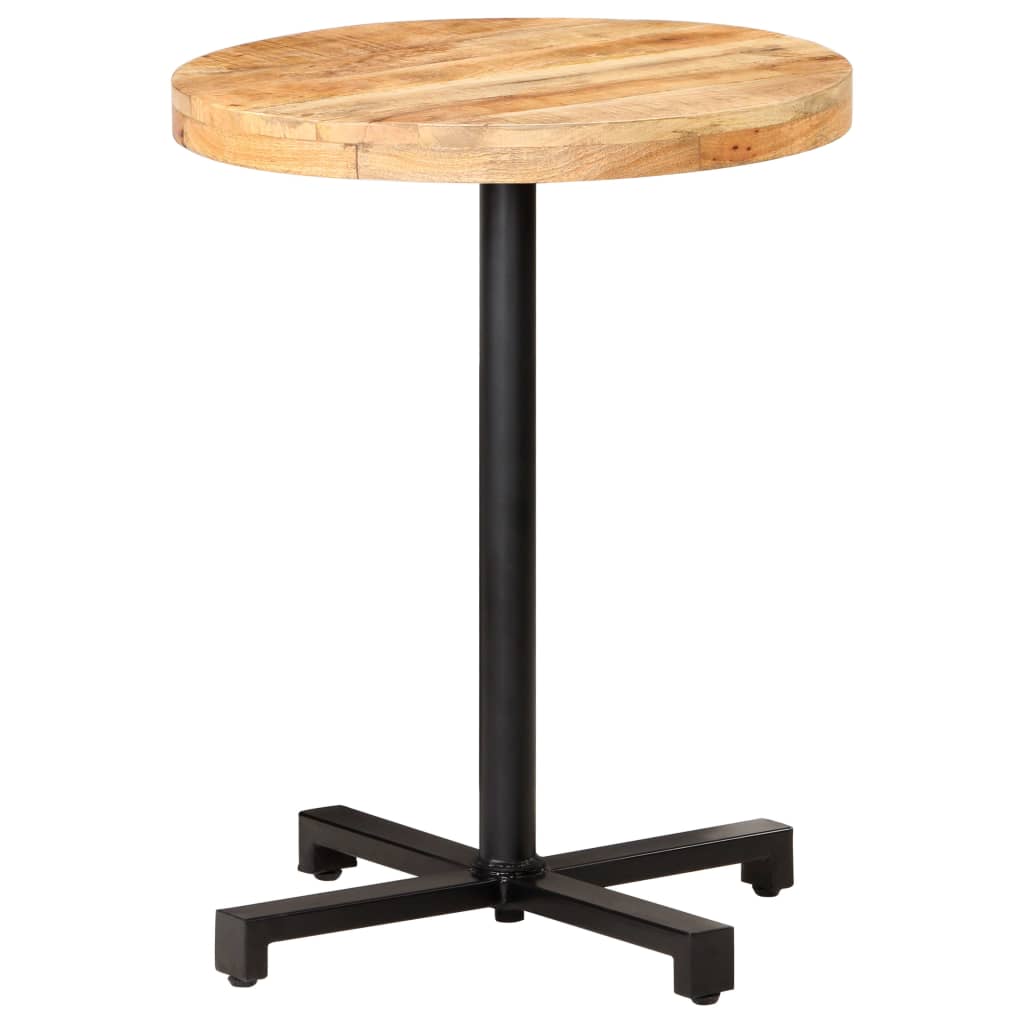 vidaXL Bistrotisch Rund Ø60x75 cm Raues Mangoholz