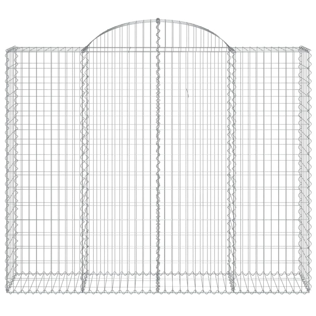 vidaXL Gabionen mit Hochbogen 30Stk. 200x50x160/180cm Verzinktes Eisen