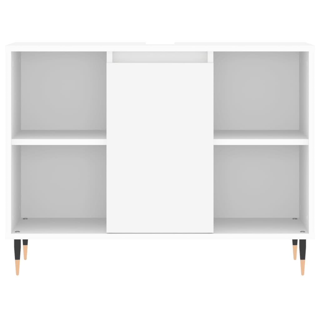 vidaXL Badschrank Weiß 80x33x60 cm Holzwerkstoff