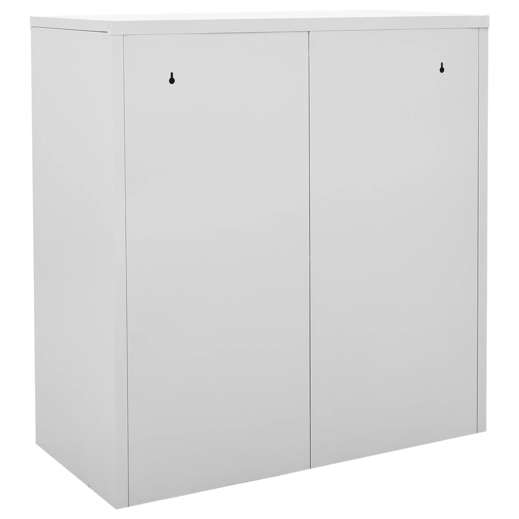 vidaXL Schließfachschrank Hellgrau und Rot 90x45x92,5 cm Stahl