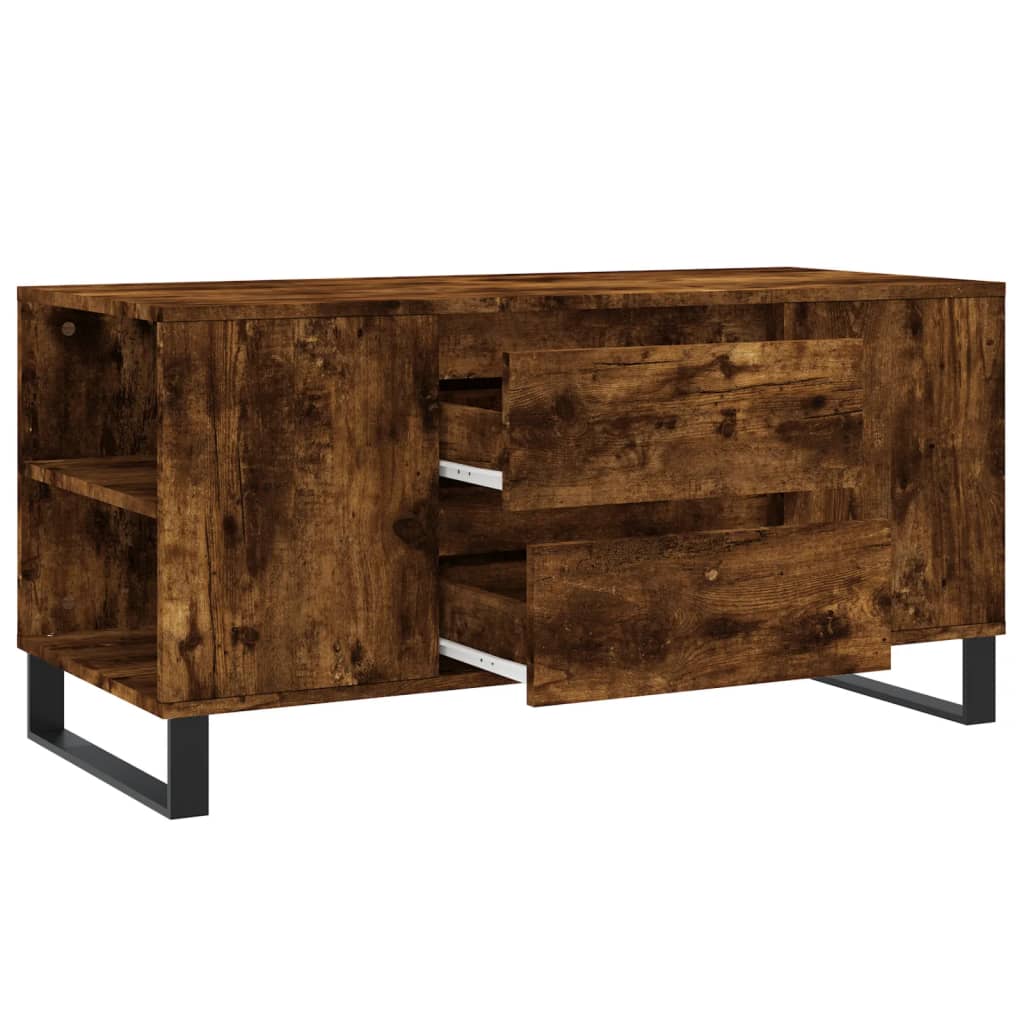 vidaXL Couchtisch Räuchereiche 102x44,5x50 cm Holzwerkstoff