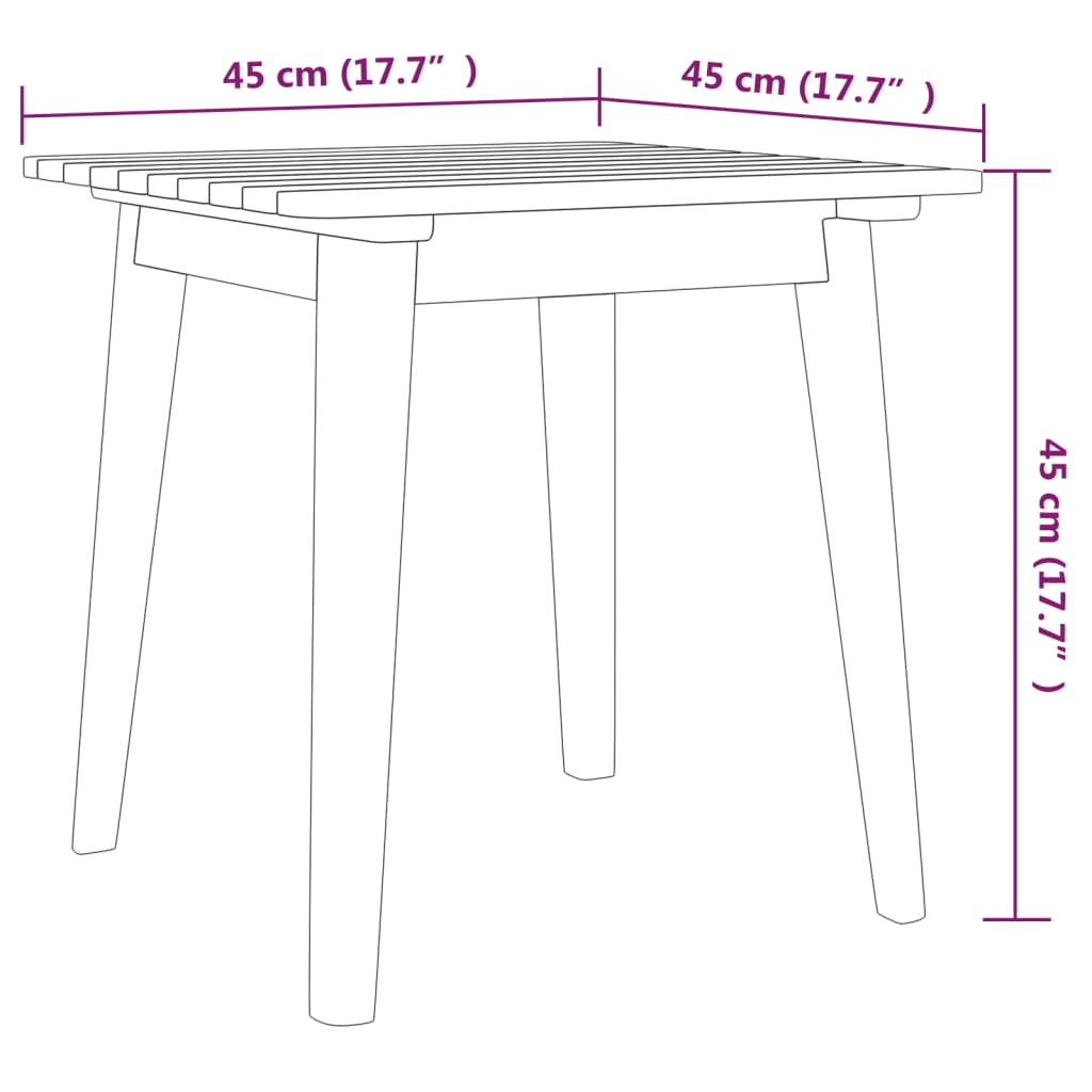 vidaXL 3-tlg. Bistro-Set Massivholz Akazie