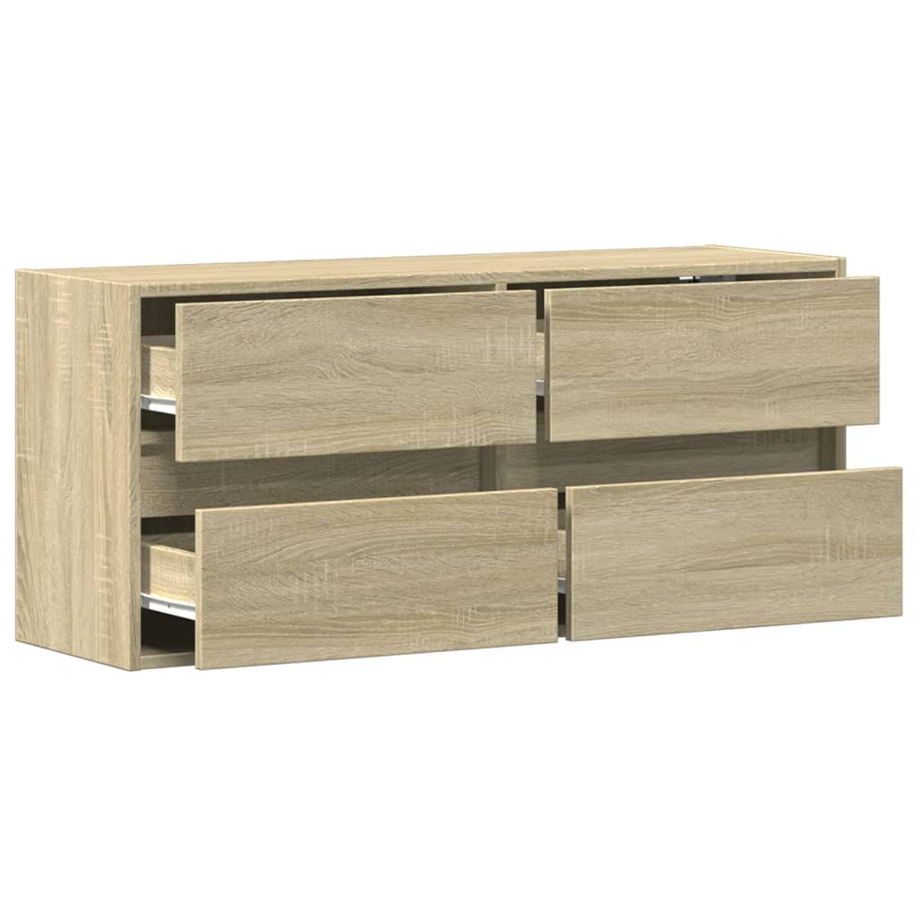 vidaXL TV-Wandschrank mit LED-Beleuchtung Sonoma-Eiche 100x31x45 cm