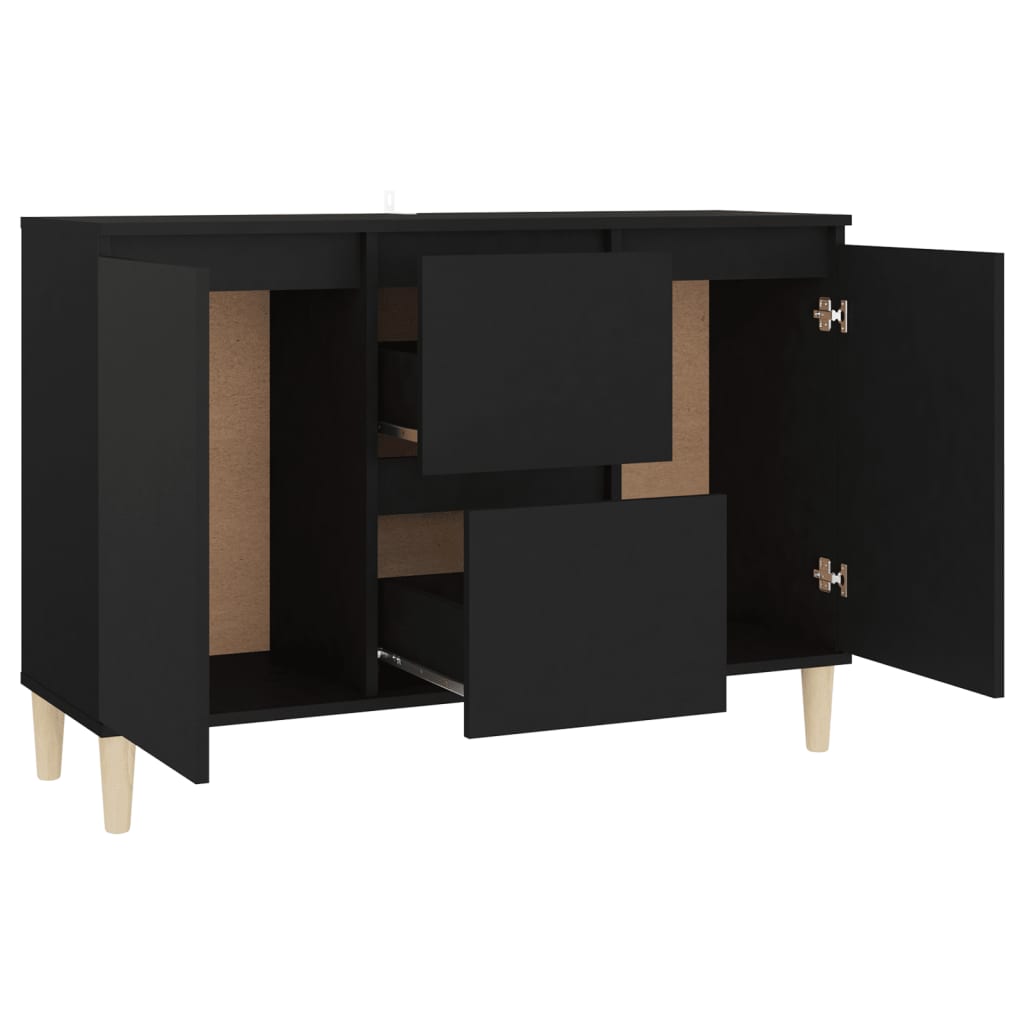 vidaXL Sideboard Schwarz 103,5x35x70 cm Holzwerkstoff