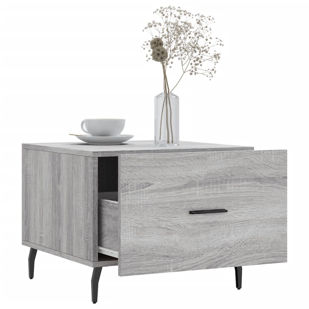 vidaXL Couchtische 2 Stk. Grau Sonoma 50x50x40 cm Holzwerkstoff