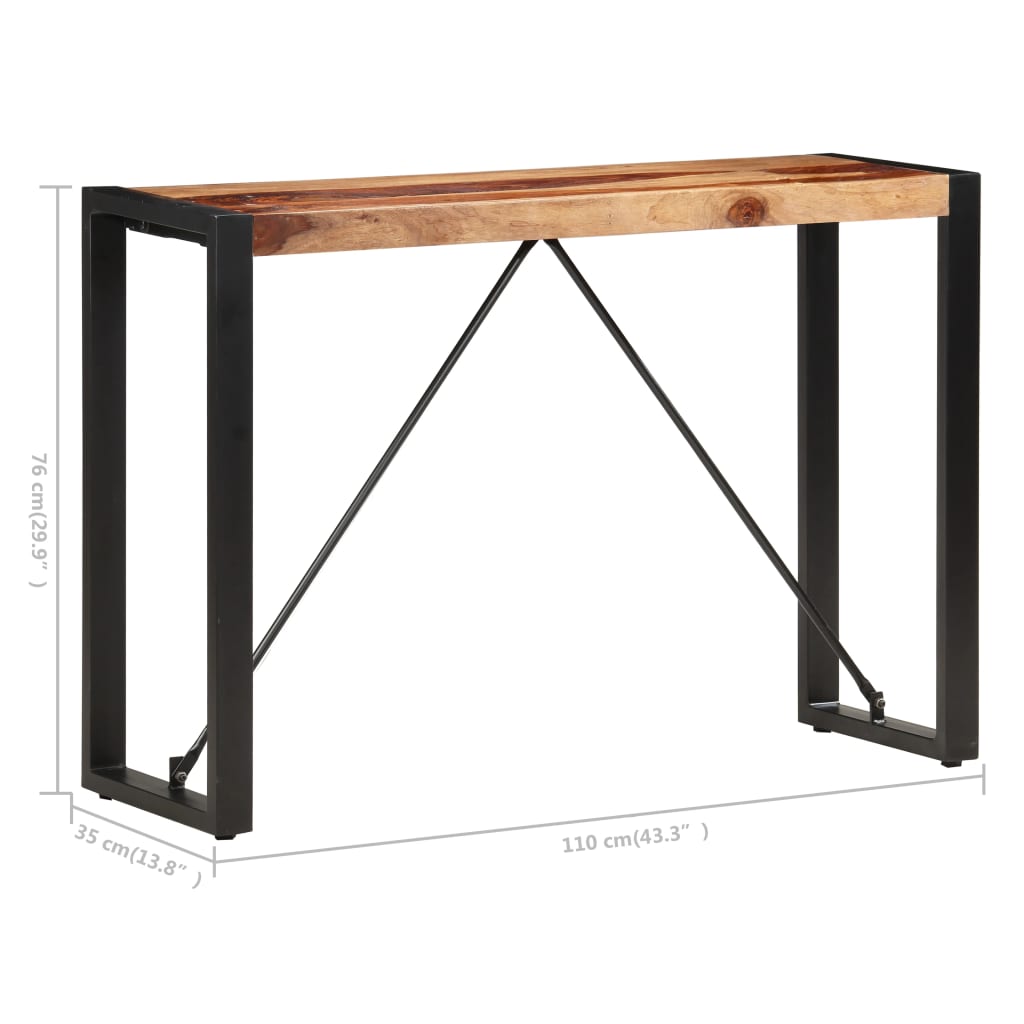 vidaXL Konsolentisch 110x35x76 cm Massivholz Palisander