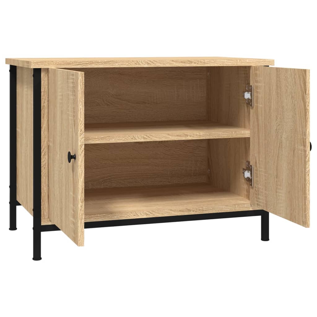 vidaXL TV-Schrank mit Türen Sonoma-Eiche 60x35x45 cm Holzwerkstoff