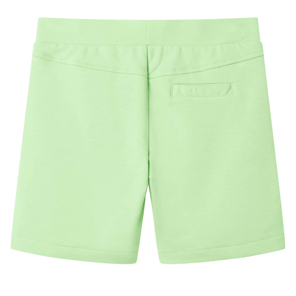 Kindershorts Fluo-Grün 128