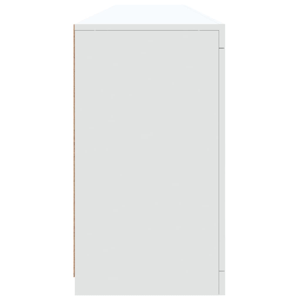 vidaXL Sideboard mit LED-Leuchten Weiß 202x37x67 cm