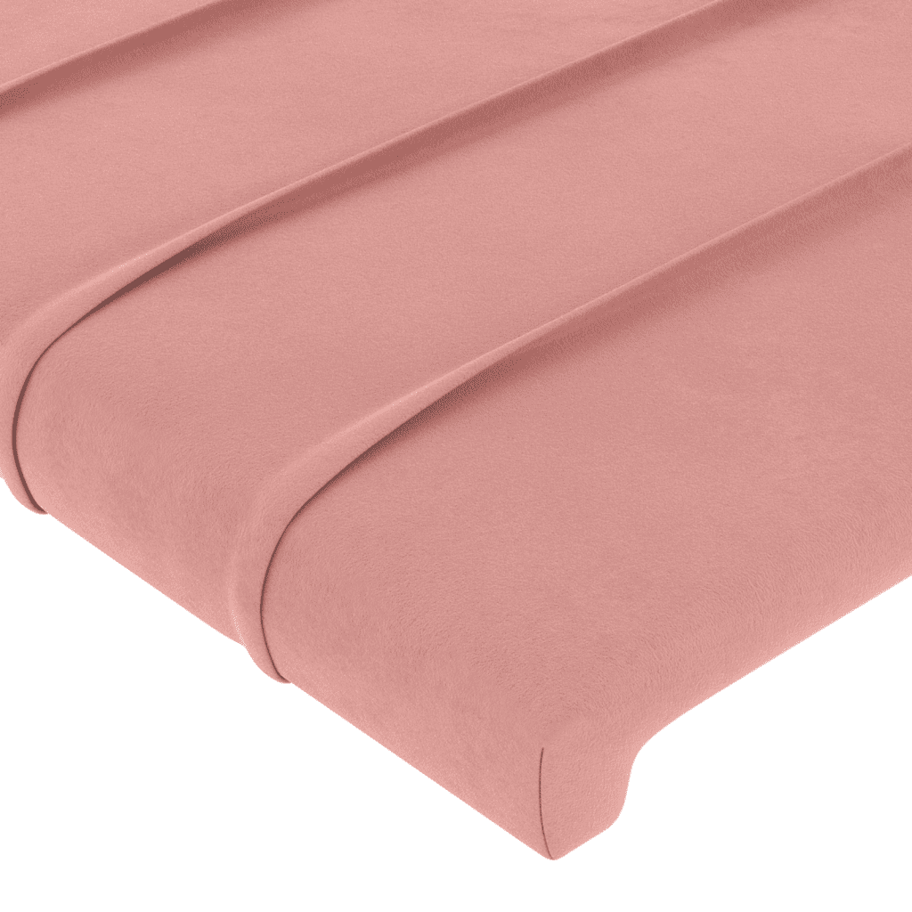 vidaXL Boxspringbett mit Matratze Rosa 160x200 cm Samt