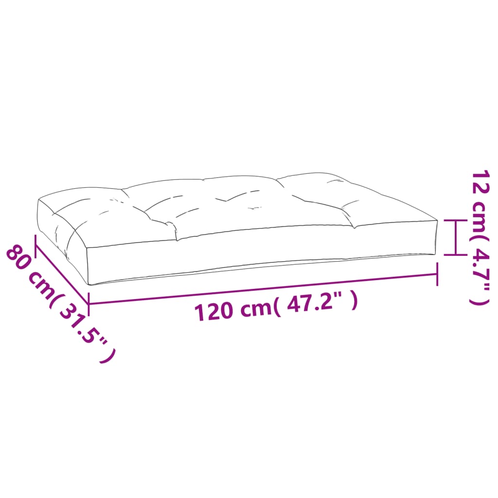 vidaXL Palettenkissen 5-tlg. Anthrazit Stoff