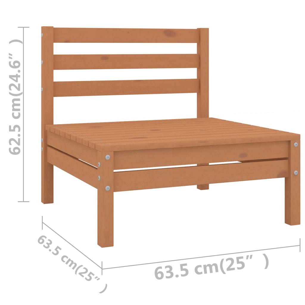 vidaXL 8-tlg. Garten-Lounge-Set Honigbraun Massivholz Kiefer