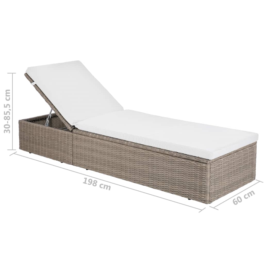 vidaXL 11-tlg. Garten-Essgruppe Poly Rattan