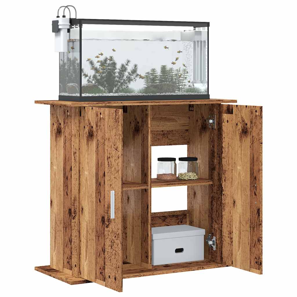 vidaXL Aquariumständer Altholz-Optik 81x36x73 cm Holzwerkstoff