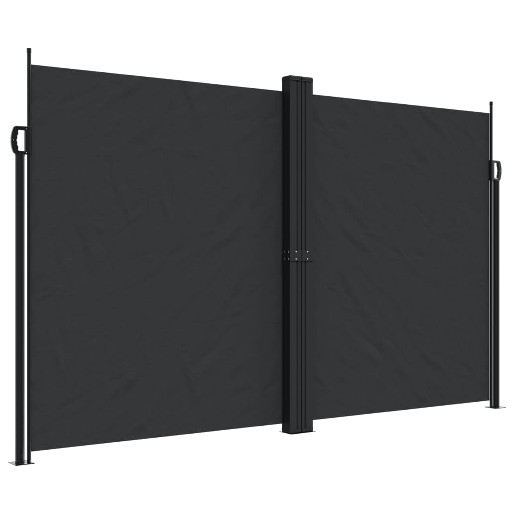 vidaXL Seitenmarkise Ausziehbar Schwarz 200x1200 cm