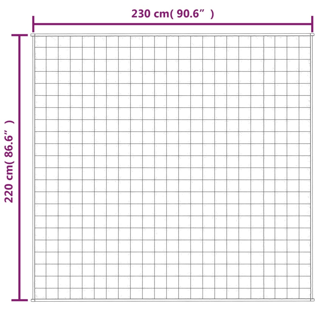 vidaXL Gewichtsdecke Blau 220x230 cm 11 kg Stoff