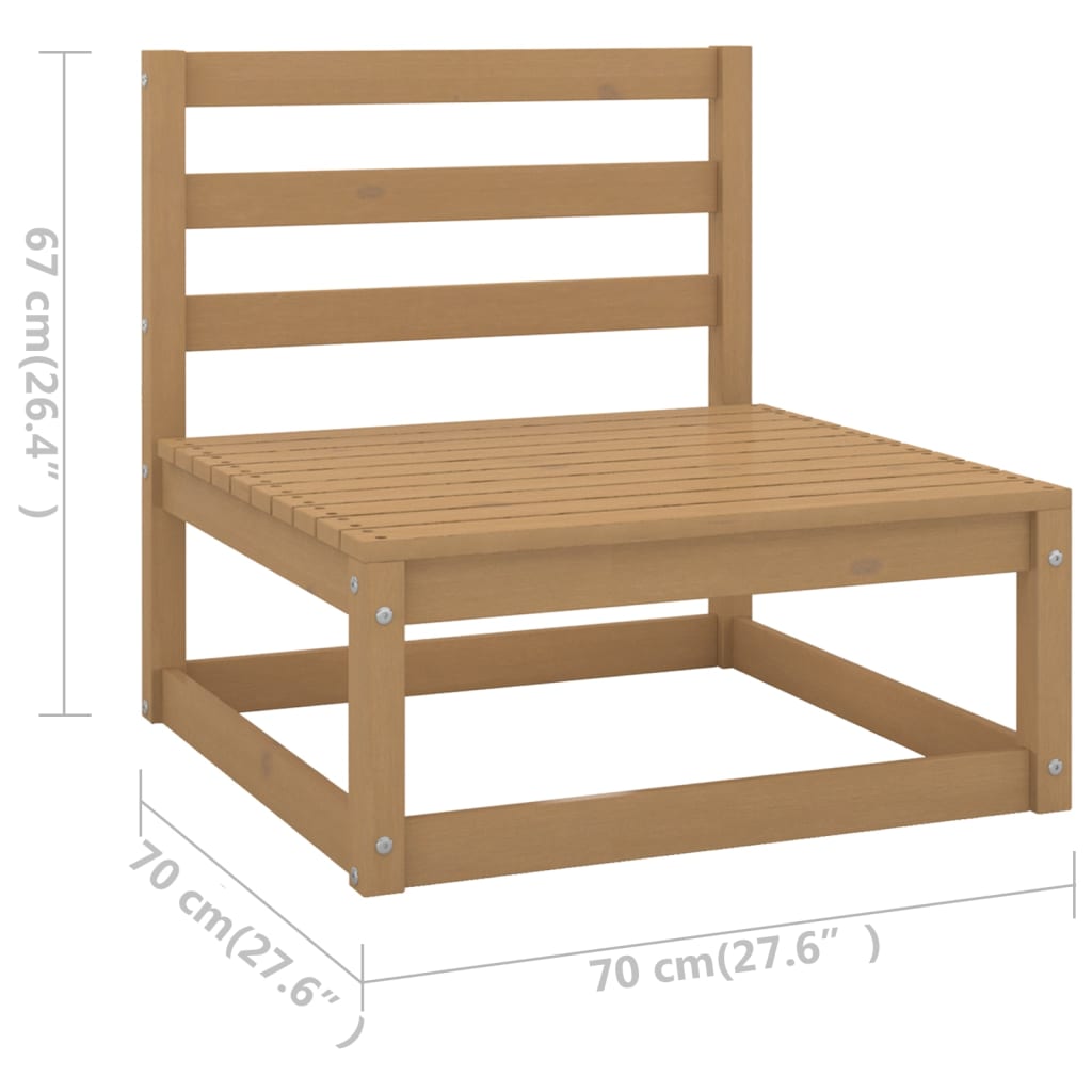 vidaXL 8-tlg. Garten-Lounge-Set Honigbraun Massivholz Kiefer