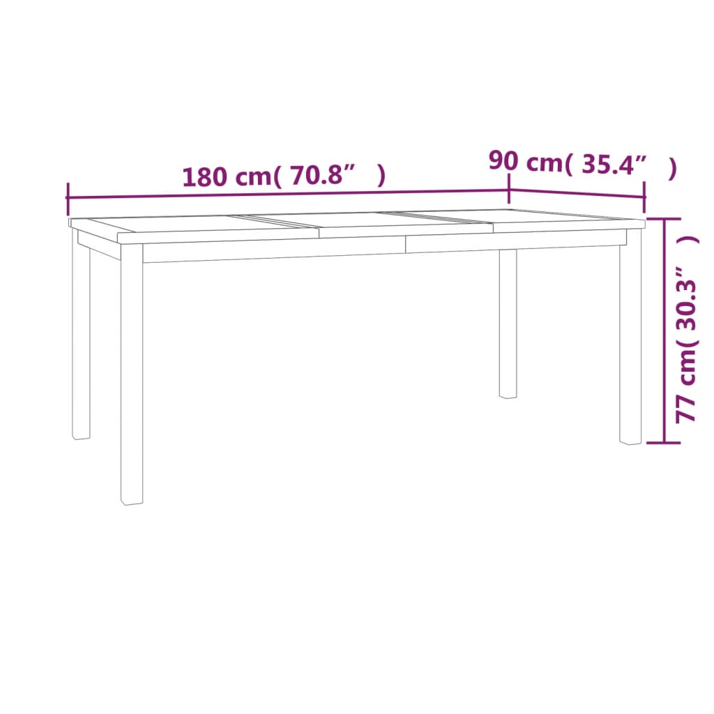 vidaXL 4-tlg. Garten-Essgruppe Massivholz Teak