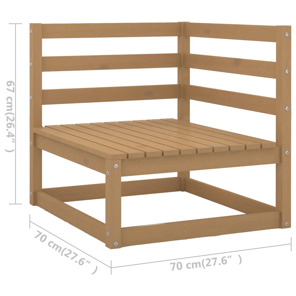 vidaXL 9-tlg. Garten-Lounge-Set Honigbraun Massivholz Kiefer