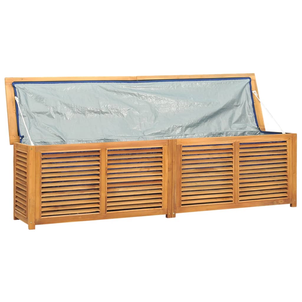 vidaXL Gartenbox mit Beutel 200x50x53 cm Massivholz Teak