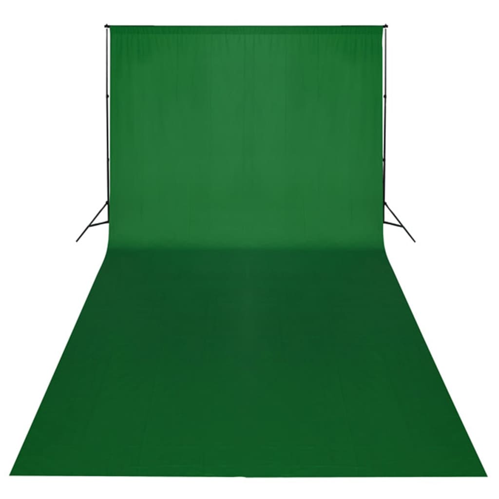 vidaXL Fotostudio-Set mit Grünem Hintergrund 600×300 & Leuchten